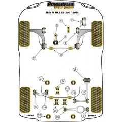 Powerflex PFR85-525BLK PU Rear Diff Rear Mounting Bush for VAG (No.25)