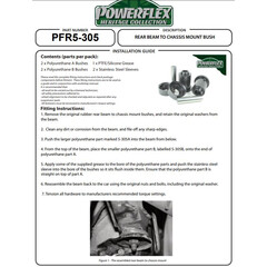 2x Powerflex PFR5-305H Hinterachslager / Tonnenlager fr BMW 3er e30