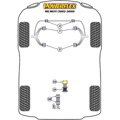 Powerflex PFR34-231 PU Buchse fr Motorlager Unten Lotus / MG (Nr.31)