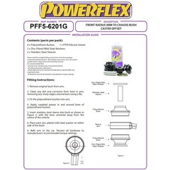 2x Powerflex PFF5-6201G PU Front Radius Arm to Chassis Bush Caster Offset for BMW M5 / M6 (No.1)