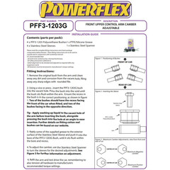 4x Powerflex PFF3-1203G Front Upper Control Arm Busch - Camper Adjustable for Audi A4 B9 A5 A8 (No.3)