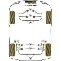 2 x Powerflex PFF5-901BLK PU Buchsen Zugstreben vordere Querlenker fr BMW X5 E53 X3 E83 (Nr.1)