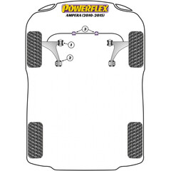 2x Powerflex PFF80-1503-26.6 PU Stabilisatorlager 26.6mm Vorderachse fr Opel (Nr.3)