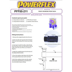 2 x Powerflex PFF85-211BLK vorderes Querlenkerlager VW Caddy Golf 1 Jetta 1 Scirocco Caddy I Porsche 924 924S 944