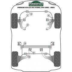 2 x Powerflex PFF85-211H Front Wishbone Inner Bush VW Caddy Golf 1 Jetta 1 Scirocco Caddy I Porsche 924 924S 944