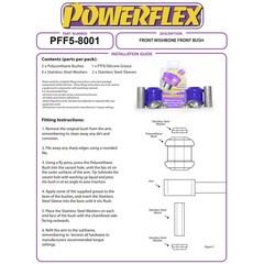 2 x Powerflex PFF5-8001 PU Front Wishbone Front Bush for BMW i3 (No.1)