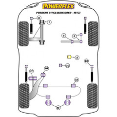 2 x Powerflex PFF57-1403-13 PU Stabilisatorlager 13mm fr Porsche 911 914 Nr.4