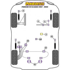 2 x Powerflex PFF57-1403-16 Front Stabilisier Bush 16mm for Porsche 911 914 No.4