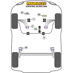 Powerflex PFF60-1422 PU Buchse Motorlager Unten fr Renault Clio Capture Zoe (Nr.22)