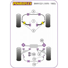 2 x Powerflex PFR5-1611BLK Stabi Pendelsttze Hinterachse fr BMW e21 e12 e24 Serie I