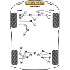 4 x Powerflex PFR3-718BLK PU Koppelstangenlager Hinterachse Audi A4 A5 A6 A7 A8 Q5 (Nr.18)