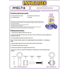 4 x Powerflex PFR3-718BLK Rear Anti Roll Bar Link Bush Audi A4 A5 A6 A7 A8 Q5 (No.18)