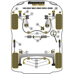 Powerflex PFF85-231BLK Non Power Steering Rack Mount for VAG (No.9)