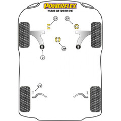 2x Powerflex PFF76-902G PU Buchsen Querlenker Vorderachse Hinten Verstellbar fr Toyota Yaris GR (Nr.2)