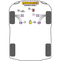 2 x Powerflex PFA100-12-70 Sturzkorrektur Bolzen fr Toyota Yaris GR