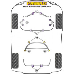 4 x Powerflex PFF5-1405 PU Buchsen fr Querlenker Vorderachse oben fr BMW X5 E70 F15 X6 E71 F16 (Nr.5)