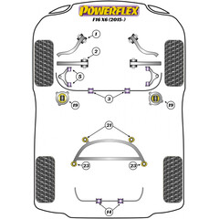 4 x Powerflex PFF5-1405 PU Buchsen fr Querlenker Vorderachse oben fr BMW X5 E70 F15 X6 E71 F16 (Nr.5)