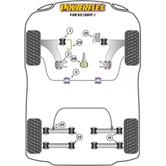 Powerflex PFF5-1321 PU Buchse Verstrkung fr oberes Motorlager fr BMW + MINI (Nr.21)