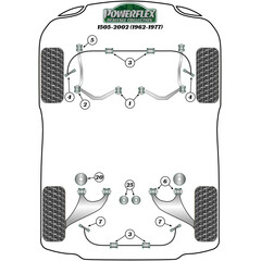 2x Powerflex PFF5-2001H Innere PU Buchse Vorderer Unterer Querlenker fr BMW E3 E9 1502-2002 (Nr.1)