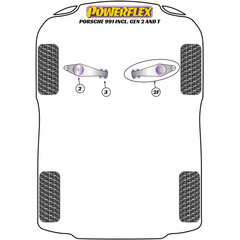 2 x Powerflex PFF57-804 ussere PU Buchsen fr Querlenker Vorderachse fr Porsche