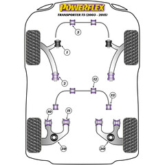 2x Powerflex PFR85-1330 Hinterachse Federunterlage Unten fr VW T5 T6 T6.1 (Nr.30)