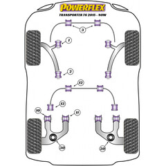 2x Powerflex PFR85-1330 PU Rear Lower Spring Isolator for VW T5 T6.1  (No.30)