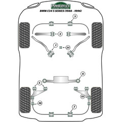 Powerflex PFR5-631H Rear Diff Front Mounting Bush for BMW 5er E34 7er E32  (No.41)