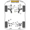 4 x Powerflex PFR26-111 PU Querlenker Lager Hinten für Hyundai Kia