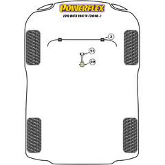 Powerflex PFF26-120R PU Motorlager fr Drehmomentsttze fr Hyundai KIA Diesel (Nr.20)