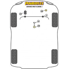 Powerflex PFF26-123 PU Buchse Oberer Getriebelager Einsatz fr Hyundai I20 (Nr.23)