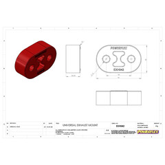 1 x Powerflex EXH042 Auspuff Gummi Halter fr Hyundai