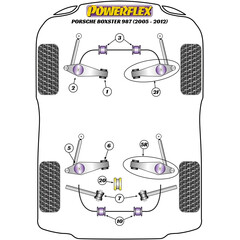 Powerflex PFR57-820 PU Front Engine Mount Bush for Porsche 981 987 987C (No.20)