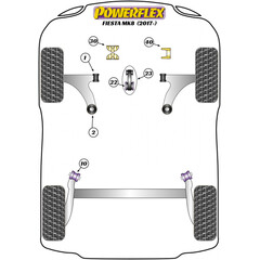 2x Powerflex PFF19-2201 PU Buchse Querlenker Vorderachse Vorne fr Ford Fiesta VII HJ HF (Nr.1)