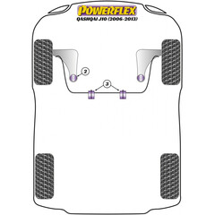 2x Powerflex PFF46-802 PU Hintere Buchse Vorderachse fr Nissan (Nr.2)