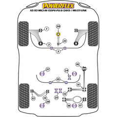 2x Powerflex PFF85-827 PU Rear Subframe Front Mounting Bush for VAG (No.27)