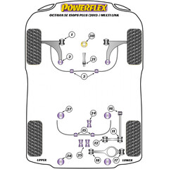 2x Powerflex PFR85-828 Hintere PU Buchse Hinterachse Achstrger Lagerung (Nr.28)