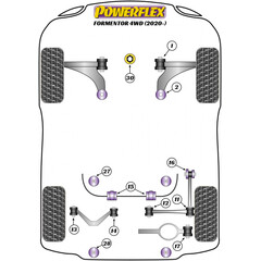 2x Powerflex PFR85-828 Hintere PU Buchse Hinterachse Achstrger Lagerung (Nr.28)