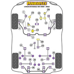 Powerflex PFF30-320 PU Upper Engine Stabiliser Mount Bush for Lancia Delta HF Integrale (No.20)