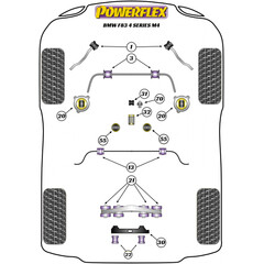 Powerflex PFR5-4030 Dual-Mount Rear Differential Bracket for BMW M2 M3 M4 (No.30)