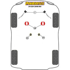 2x Powerflex PFF5-5452 PU Motorlagereinsatz fr BMW Z4 G29 3er G20 G21 Toyota Supra MK5 (Nr.20)