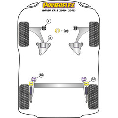 Powerflex PFF25-820 PU Buchsen Unterer Motorlagereinsatz fr Honda CR-Z (Nr.20)