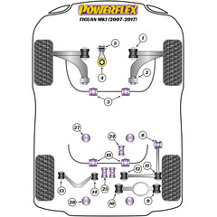 1x Powerflex PFF3-905 PU Lower Engine Mount Small Bush 42mm  for VAG (No.5)