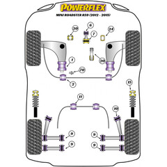 1x Powerflex PFF5-170 Edelstahl Ausrckhebel Stift Umlenkung fr Mini (Nr.70)