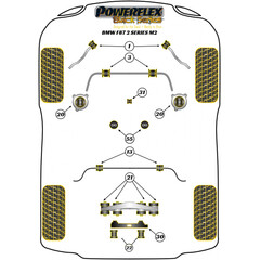 2x Powerflex PFF5-1203-26.5BLK PU Stabibuchse Vorderachse 26,5mm fr BMW 1M M2 M3 M4 (Nr.3)