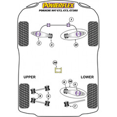 2 x Powerflex PFF57-502G PU Querlenkerbuchse Nachlauf bis 0,4 Einstellbar fr Porsche 996 986 beim 997 GT2 GT3 GT3RS