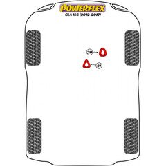 Powerflex PFF40-121 PU Buchsen Motorlagereinsatz Unten fr Mercedes W176 W117 W156 (Nr.21)