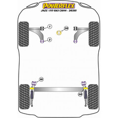 Powerflex PFF25-421 PU Lower Engine Mount Insert for Honda HR-V Jazz Automatic Transmisson CVT (No.20)