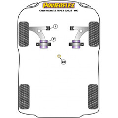 Powerflex PFF25-1220 PU Lager Verstrkung Drehmomentsttze fr Honda Civic XI FL