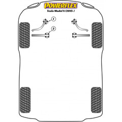 2 x Powerflex PFF75K-502 Querlenker inkl PU Buchsen fr Tesla Model S / X (Nr.2)