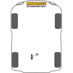 1x Powerflex PFR44-630 PU Buchse Vorderes Motorlager Hinterachse fr Mitsubishi Oultander PHEV (Nr.30)